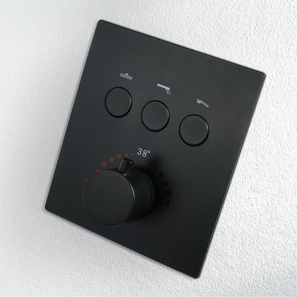 Three Feature Shower Mixing Valve Wall Embedded Shower Valve Black And White with Pattern Cold Switch Control Valve HIHSPJ142-2
Three Feature Shower Mixing Valve Wall Embedded Shower Valve Black And White with Pattern Cold Switch Control Valve HIHSPJ142-2