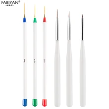 Ensemble 6 pièces/paquet dessin fin rayure Liner conception conseils Nail Art stylo brosses brosse Salon bricolage Gel UV outil manucure(China)