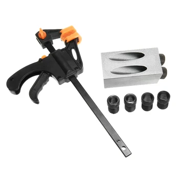 1 Set 8pcs 15 Degree Woodworking Pocket Hole Jig Kit Screw Jig Angle Drill Bit Guide Set Hole Puncher Locator Woodworking Tools
1 Set 8pcs 15 Degree Woodworking Pocket Hole Jig Kit Screw Jig Angle Drill Bit Guide Set Hole Puncher Locator Woodworking Tools