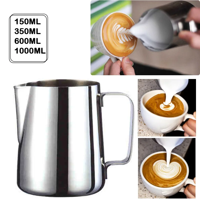 150/350/600/1000ml Milk Frothing Pitcher Stainless Steel Espresso Steaming Pitcher for Machines Milk Frothers Art 1pcs 1.0L
150/350/600/1000ml Milk Frothing Pitcher Stainless Steel Espresso Steaming Pitcher for Machines Milk Frothers Art 1pcs 1.0L