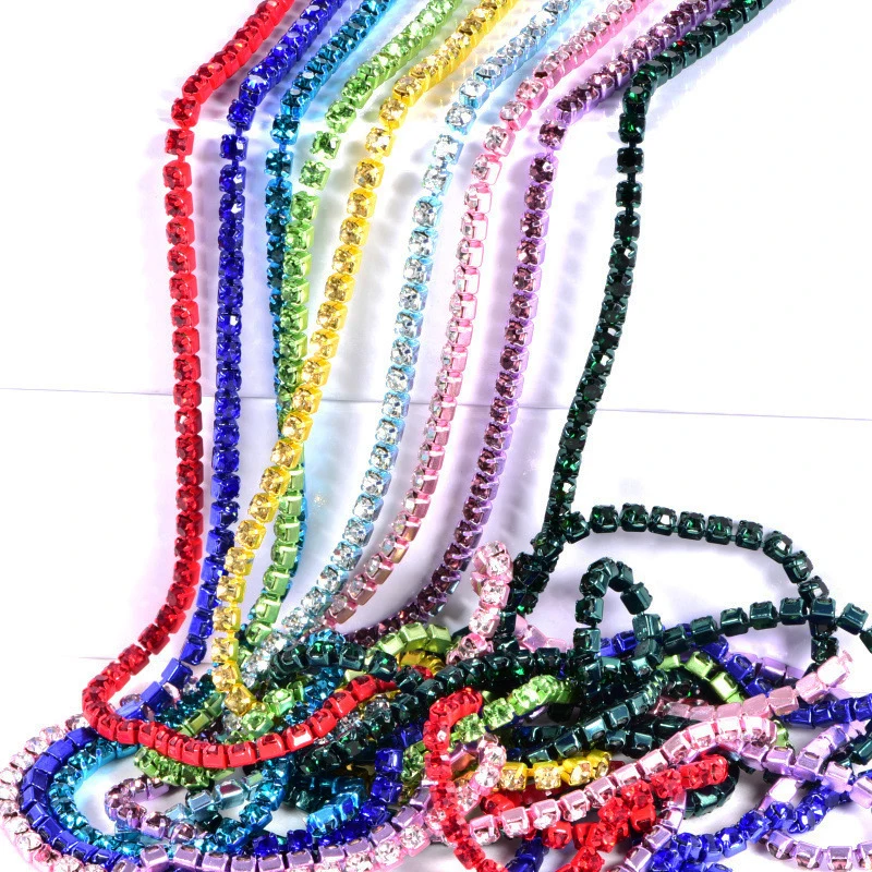 9M Colorful Rhinestones Chain Same Color Bottom and Stones Glass Rhinestones Trimming Crystal Cup Chain DIY Accessories
9M Colorful Rhinestones Chain Same Color Bottom and Stones Glass Rhinestones Trimming Crystal Cup Chain DIY Accessories