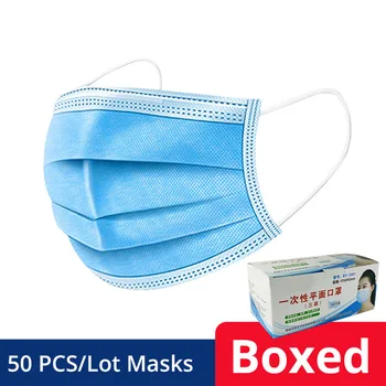 50PCS Disposable Protective Masks 3 Layers Dustproof Facial Protective Cover Masks Maldehyde Prevent bacteria anti-virus Masks
50PCS Disposable Protective Masks 3 Layers Dustproof Facial Protective Cover Masks Maldehyde Prevent bacteria anti-virus Masks