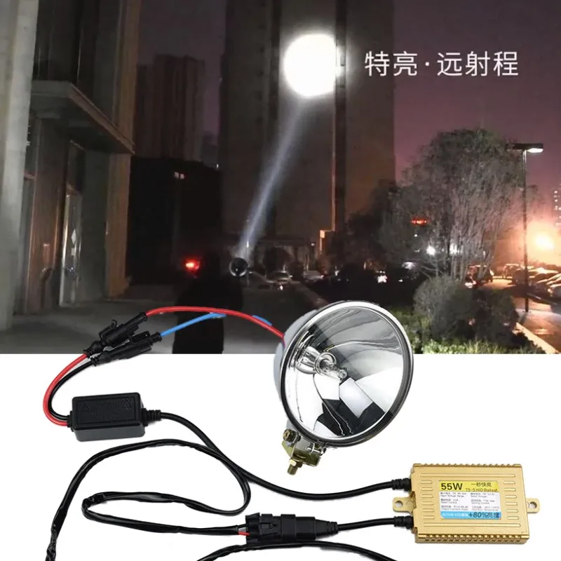 

4 inch Round 12v 55W Xenon HID Car headlights kit Spot High beam Offroad headlamp 4x4 work light fog lamp Auto driving Spotlight