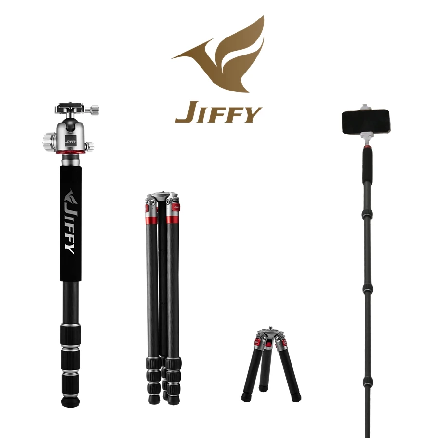 JIFFY JF-PM Carbon Fiber 150cm Lightweight Portable Multifunction Camera Tripod Convert to Monopod,Minitripod,Alpenstock or Self
JIFFY JF-PM Carbon Fiber 150cm Lightweight Portable Multifunction Camera Tripod Convert to Monopod,Minitripod,Alpenstock or Self