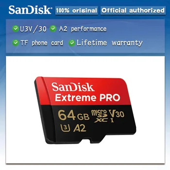 

SanDisk Extreme PRO micro SD Card 64GB microSDXC microSD 32GB microSDHC UHS-I Memory Card class 10 V30 A1 U3 For 4K