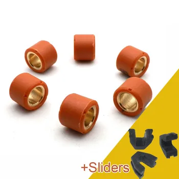 Motorcycle Variator Weights Rollers 16x13mm 3/4/5/6/7/8/9/10/11/12g + Variator Sliders for Scooter GY6 50cc Dio 50 139QMB Koso