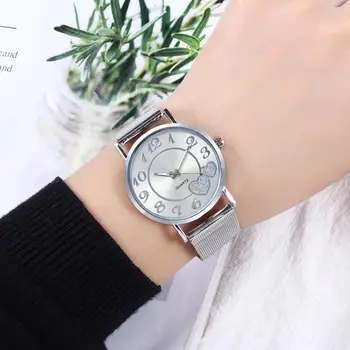 Fashion Women Watch Heart Shaped Arabic Numerals Round Dial Gold Alloy Mesh Band Watch for Ladies Casual Quartz Watches
Fashion Women Watch Heart Shaped Arabic Numerals Round Dial Gold Alloy Mesh Band Watch for Ladies Casual Quartz Watches