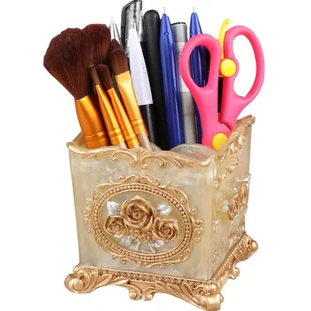 European Resin Makeup Brush Storage Box Pen Holder Office Gadget Organization Box Home Crafts Decoration Can Box Supplies
European Resin Makeup Brush Storage Box Pen Holder Office Gadget Organization Box Home Crafts Decoration Can Box Supplies
