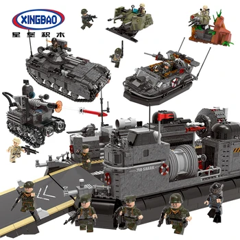 Xingbao Military Army Series UAV Assault Boat Armoured Vehicle Amphibious Transport Ship Sets Building Blocks Children Toy
Xingbao Military Army Series UAV Assault Boat Armoured Vehicle Amphibious Transport Ship Sets Building Blocks Children Toy