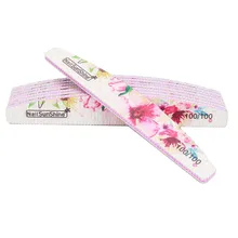 50 pcs/lot demi-lune ponçage Lime à ongles Art conseils Double face lavable Lime à Ongle Professionel acrylique Lime à ongles 100/100 grain(China)