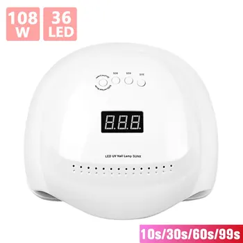 108/36W Pro UV LED Gel Nail Lamp Fast Curing Gel Polish Ice Lamp UV Lamp Nail Dryer For Nail Manicure Machine EU/US Plug
108/36W Pro UV LED Gel Nail Lamp Fast Curing Gel Polish Ice Lamp UV Lamp Nail Dryer For Nail Manicure Machine EU/US Plug