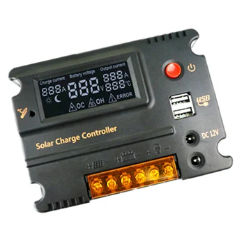 Auto Accessories Solar Charge Controller with Dual USB Port LCD Intelligent Panel Auto Switch Battery Regulator 12V/24V 10A 20A
Auto Accessories Solar Charge Controller with Dual USB Port LCD Intelligent Panel Auto Switch Battery Regulator 12V/24V 10A 20A