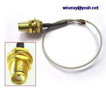 DHL/EMS 150PCS SMA Female w/ pin to IPX U.FL 1.13 Conversion Antenna WiFi SMA cables 20cm-A7 
DHL/EMS 150PCS SMA Female w/ pin to IPX U.FL 1.13 Conversion Antenna WiFi SMA cables 20cm-A7