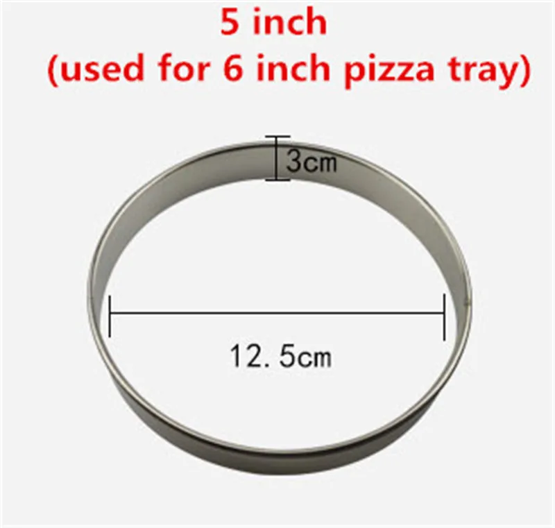 Description Picture 3 of itemRound Stainless Steel Cake Molds Mousse Cake Tart Circle Mold Pizza Dessert DIY Decor Mould Tart Ring Kitchen Baking Tool