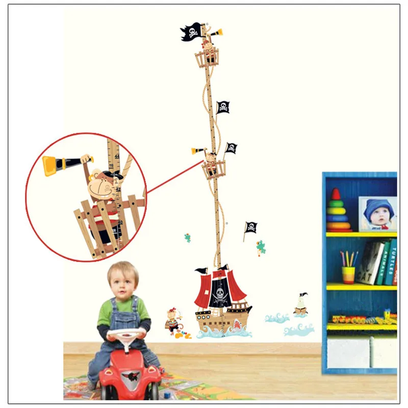 1PC DIY Pirate Ship Height Meter Sticker For Kids Room Bedroom Height Measurement Wall Stickers Home Decor 50*70cm
1PC DIY Pirate Ship Height Meter Sticker For Kids Room Bedroom Height Measurement Wall Stickers Home Decor 50*70cm