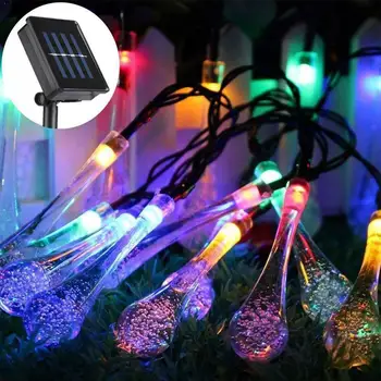 Solar Garden String Lights Fairy 30 LED DIY Waterproof Water Light Outdoor Party Drop Garden Christmas LED Lights String Q4X5
Solar Garden String Lights Fairy 30 LED DIY Waterproof Water Light Outdoor Party Drop Garden Christmas LED Lights String Q4X5