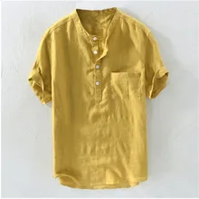 Men Short Sleeve Linen Button V Neck Soft Dress Shirts Casual Loose Holiday Summer Top Tee Solid Color Plus Size L-3XL
Men Short Sleeve Linen Button V Neck Soft Dress Shirts Casual Loose Holiday Summer Top Tee Solid Color Plus Size L-3XL