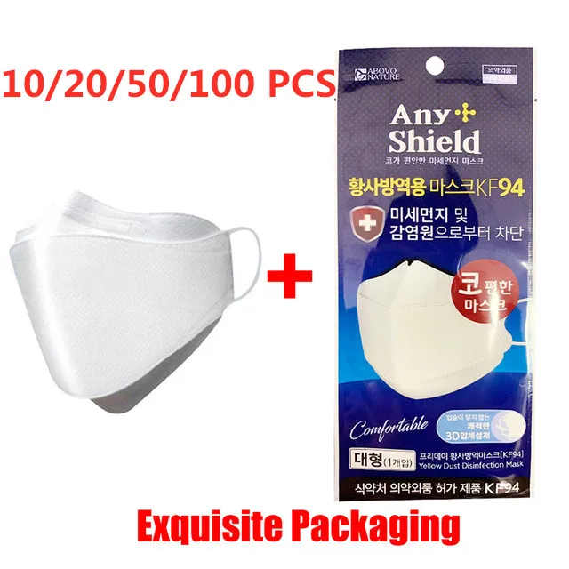 10/20/50/100pcs KF94 Mask PM2.5 Dustproof Anti Protective Face Mouth Mask Ati-bacteria DustProof BreathablePacked Individually
10/20/50/100pcs KF94 Mask PM2.5 Dustproof Anti Protective Face Mouth Mask Ati-bacteria DustProof BreathablePacked Individually