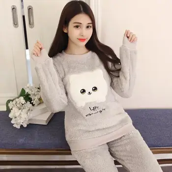 Hot Hot Sale Autumn Winter Women Thick Plush Long Sleeve Cartoon Sleepwear Nightwear Outfits Warm Flannel Women Pyjamas Sets
Hot Hot Sale Autumn Winter Women Thick Plush Long Sleeve Cartoon Sleepwear Nightwear Outfits Warm Flannel Women Pyjamas Sets