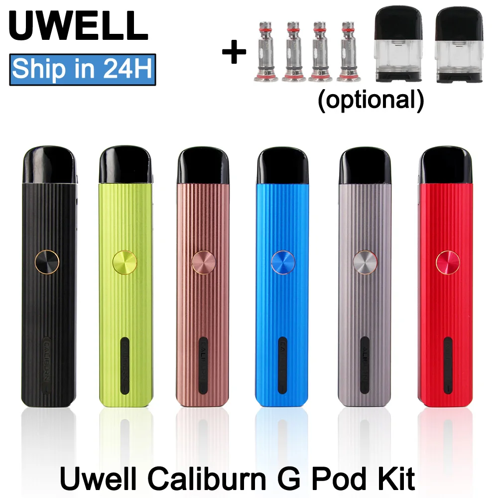 

Original Uwell Caliburn G Pod Kit Vape Pen 690mAh battery 2ml Cartridge 0.8ohm 1.0ohm Coil Electronic Cigarette VS minifit