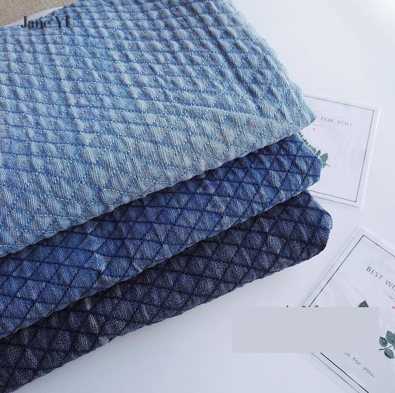 JaneYU 2022 New Fashion Denim Jacket Fabric With Cotton Quilted Cotton For Jacket Quilted Denim Fabric With Cotton Interlock 
JaneYU 2022 New Fashion Denim Jacket Fabric With Cotton Quilted Cotton For Jacket Quilted Denim Fabric With Cotton Interlock