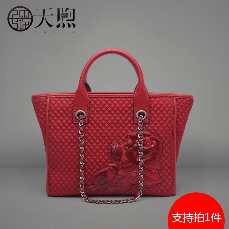 Pmsix Single Shoulder Bag Female 2019 Big Capacity Joker Lady Hand Bag Red Ethnic Group Wind Female Bag 
Pmsix Single Shoulder Bag Female 2019 Big Capacity Joker Lady Hand Bag Red Ethnic Group Wind Female Bag
