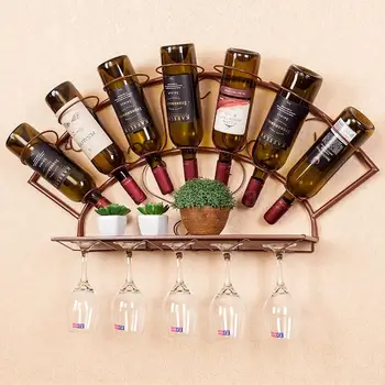 Wrought iron wine rack wall hanging rack hanging living room dining room simple goblet wine glass rack creative European style
Wrought iron wine rack wall hanging rack hanging living room dining room simple goblet wine glass rack creative European style