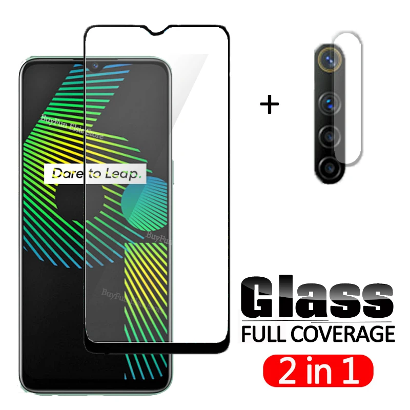 Закаленное стекло 2 в 1 для OPPO Realme 6i 6 Pro полноэкранная Защитная пленка камеры realme6