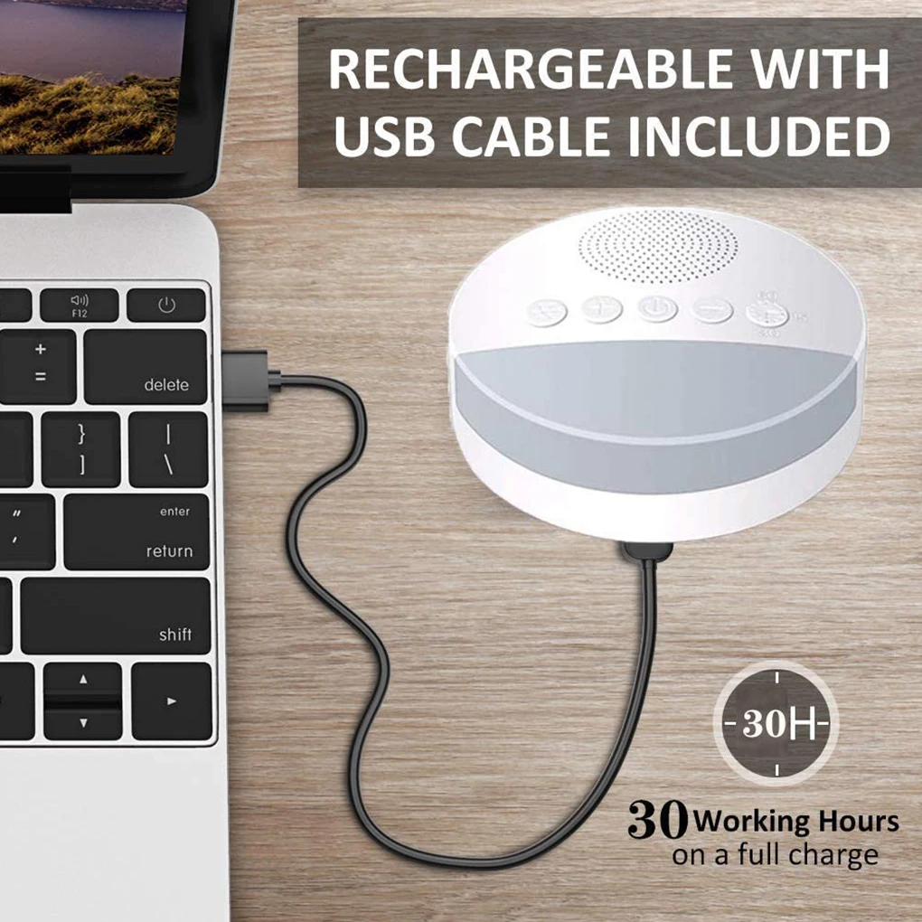 Белый шумоподавляющий портативный детский и взрослый игрок для сна с USB зарядкой
Белый шумоподавляющий портативный детский и взрослый игрок для сна с USB зарядкой