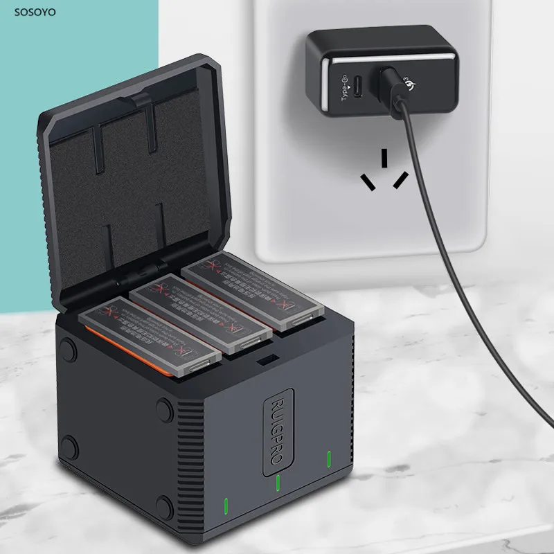 Fast Charger one for three Charging Battery storage Box case Charger plug For DJI OSMO ACTION Sports Camera Accessories
Fast Charger one for three Charging Battery storage Box case Charger plug For DJI OSMO ACTION Sports Camera Accessories
