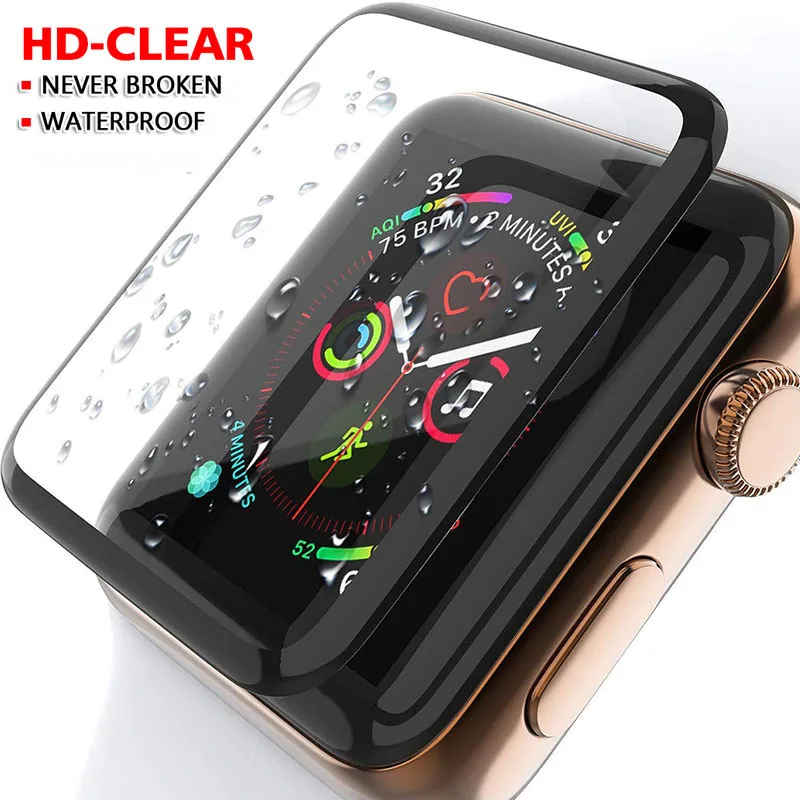 Защитное стекло изогнутое закаленное для Apple Watch 5/4/3/2/1 3/40/42/44 мм|Защита экрана
