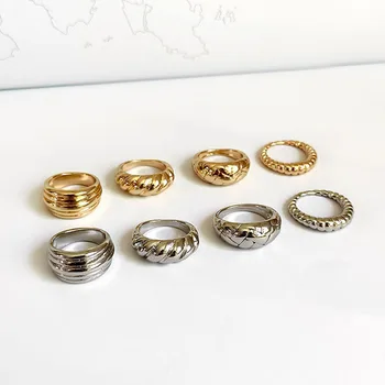 Peri'sBox 4 Designs Irregular Croissants Rings Chunky Circle Geometric Rings for Women Textured Minimalist Rings 2020 Jewelry
Peri'sBox 4 Designs Irregular Croissants Rings Chunky Circle Geometric Rings for Women Textured Minimalist Rings 2020 Jewelry