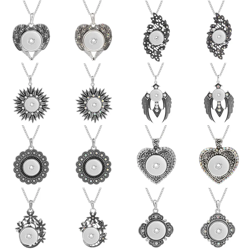 New Flower Snap Button Necklace with Chians Vintage Metal Snap Pendant Necklace Fit 18mm 20mm Snap Button Jewelry for Women
New Flower Snap Button Necklace with Chians Vintage Metal Snap Pendant Necklace Fit 18mm 20mm Snap Button Jewelry for Women