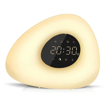 Wake-Up Light, Sunrise Alarm Clock with Sunrise Sunset Simulation, Color Light, Snooze Function with USB Port EU Plug
Wake-Up Light, Sunrise Alarm Clock with Sunrise Sunset Simulation, Color Light, Snooze Function with USB Port EU Plug