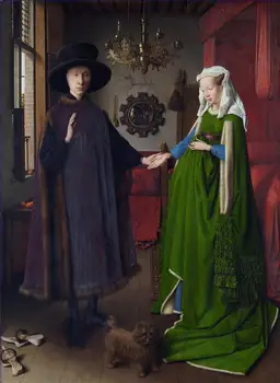 3 Hand Painted Art Paintings by College Teachers - Portrait of Giovanni Arnolfini and Wife Jan van Eyck - Oil Painting on Canvas
3 Hand Painted Art Paintings by College Teachers - Portrait of Giovanni Arnolfini and Wife Jan van Eyck - Oil Painting on Canvas