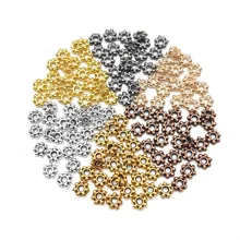 

50-300pcs/Lot Mix Color 9mm Tibetan Antique Silver Color Metal Spacer Loose End Bead Caps For Jewelry Making Finding Wholesale
