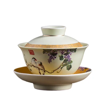 Gaiwan Ceramic Tea Bowl Saucer Lid Teaware Set 140ml Jingdezhen Master Cup Tea Tureen Drinkware Puer Cup As Decoration Gifts
Gaiwan Ceramic Tea Bowl Saucer Lid Teaware Set 140ml Jingdezhen Master Cup Tea Tureen Drinkware Puer Cup As Decoration Gifts