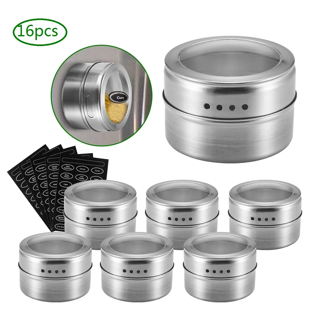 Spice Jars Rack Seasoning Stainless Magnetic With Wall Mounted Steel Spice Tins Spice Containers With Spice Label Sprays Tools
Spice Jars Rack Seasoning Stainless Magnetic With Wall Mounted Steel Spice Tins Spice Containers With Spice Label Sprays Tools