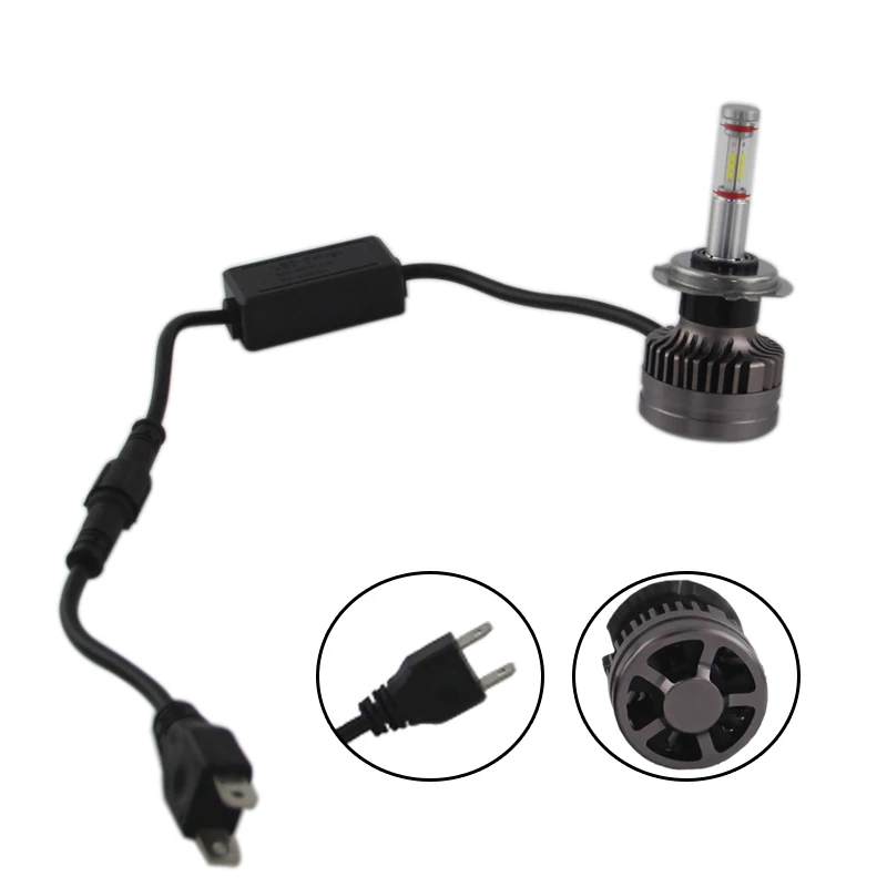LED 4300K S2 H4 H7 H1 COB LED Headlight Bulbs H11 H13 12V 9005 9006 H3 9004 9007 9012 72W 8000LM Car LED lamp 3000K 8000K 6500K 5