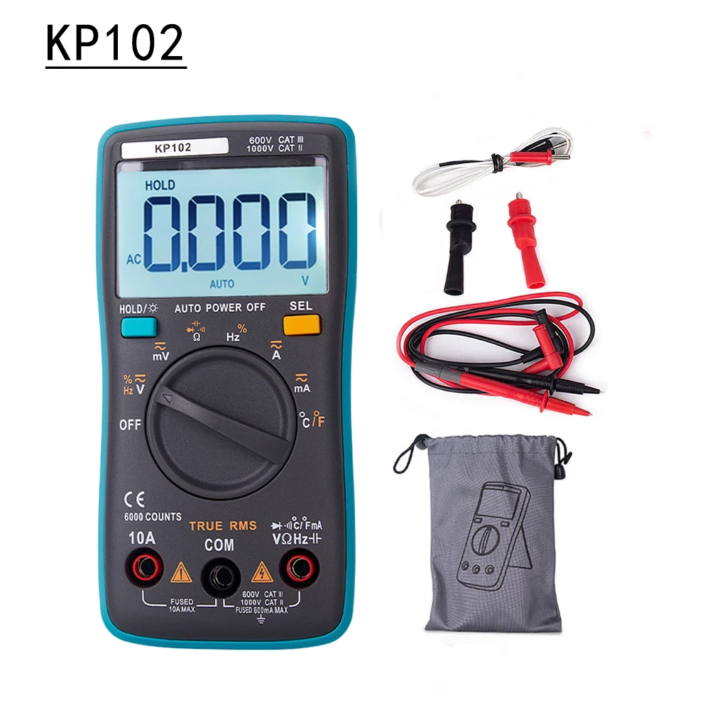 KP102 New Digital Multimeter Tester Professional Pointer Display Measurable Temperature Capacitor And Data HOLD Multi-tester
KP102 New Digital Multimeter Tester Professional Pointer Display Measurable Temperature Capacitor And Data HOLD Multi-tester