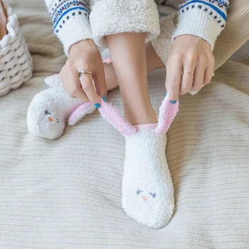 Kawaii Plush Rabbit Ear Socks Women Socks Cartoon Bear Rabbit Warm Ankle Socks Fashion Home Floor Sleep Socks
Kawaii Plush Rabbit Ear Socks Women Socks Cartoon Bear Rabbit Warm Ankle Socks Fashion Home Floor Sleep Socks