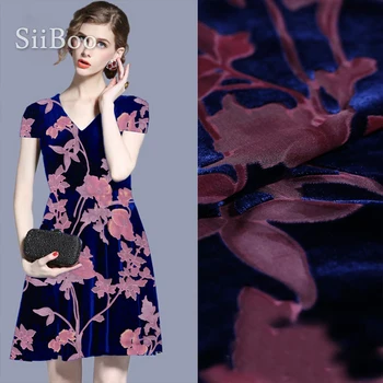 Royal blue red floral burnout fabric for sewing rayon silk velvet flocking fabric tissu tecidos telas yarn free shipping SP4653
Royal blue red floral burnout fabric for sewing rayon silk velvet flocking fabric tissu tecidos telas yarn free shipping SP4653