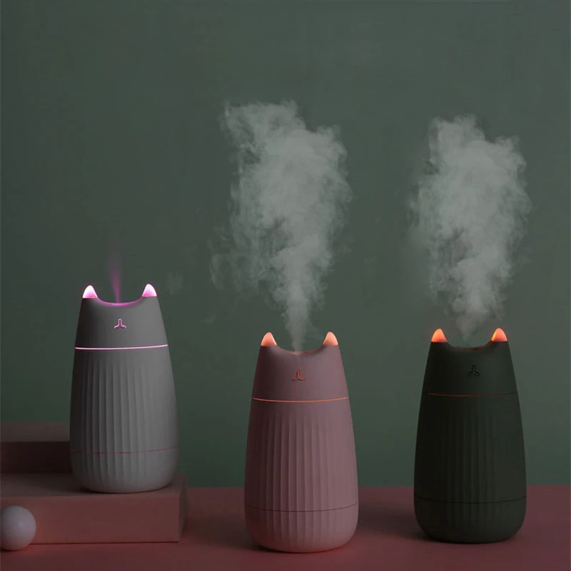 Cute Cat Air Humidifier USB Ultrasonic Aromatherapy Diffuser Essential oil Nebulisation For Car Home Mist Maker LED Light
Cute Cat Air Humidifier USB Ultrasonic Aromatherapy Diffuser Essential oil Nebulisation For Car Home Mist Maker LED Light
