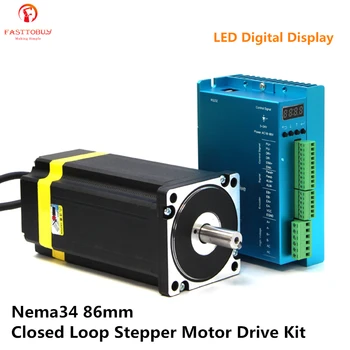 LED Digital Display NEMA34 12.5Nm Closed-Loop Stepper Motor + Drive Position & Speed Control Mode for CNC Automated Equipment
LED Digital Display NEMA34 12.5Nm Closed-Loop Stepper Motor + Drive Position & Speed Control Mode for CNC Automated Equipment