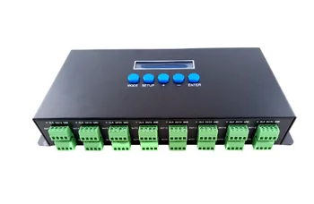 16 channels Artnet to SPI pixel light controller LCD screen web server setting led controller ws2812b rgb
16 channels Artnet to SPI pixel light controller LCD screen web server setting led controller ws2812b rgb