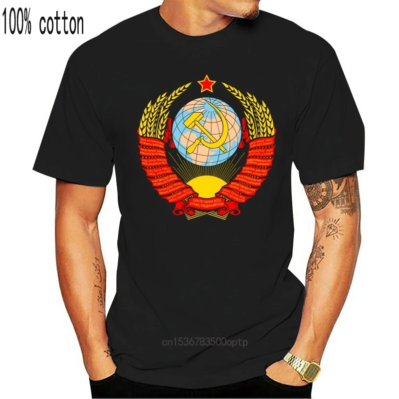 Для Мужчин's СССР Советского Союза футболка создать 100% хлопок круглый вырез