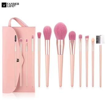 Classic 12pcs Professional Pink Makeup Brush Set High Quality Powder Foundation Lip Brush Make Up Tools Bag pinceaux maquiagem
Classic 12pcs Professional Pink Makeup Brush Set High Quality Powder Foundation Lip Brush Make Up Tools Bag pinceaux maquiagem