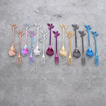 1 Set Delicate Leave Branch Shape Mini Dessert Spoon Fork Coffee Ice Cream Flatware Tableware for Snacks Dining Bar
1 Set Delicate Leave Branch Shape Mini Dessert Spoon Fork Coffee Ice Cream Flatware Tableware for Snacks Dining Bar