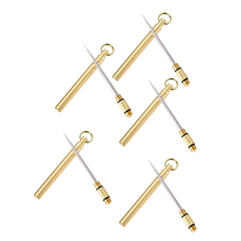 5 Pcs Portable Brass Superfine Portable Toothpicks Multi-Function Key Pendant Environmentally Friendly Oral Care Tool
5 Pcs Portable Brass Superfine Portable Toothpicks Multi-Function Key Pendant Environmentally Friendly Oral Care Tool
