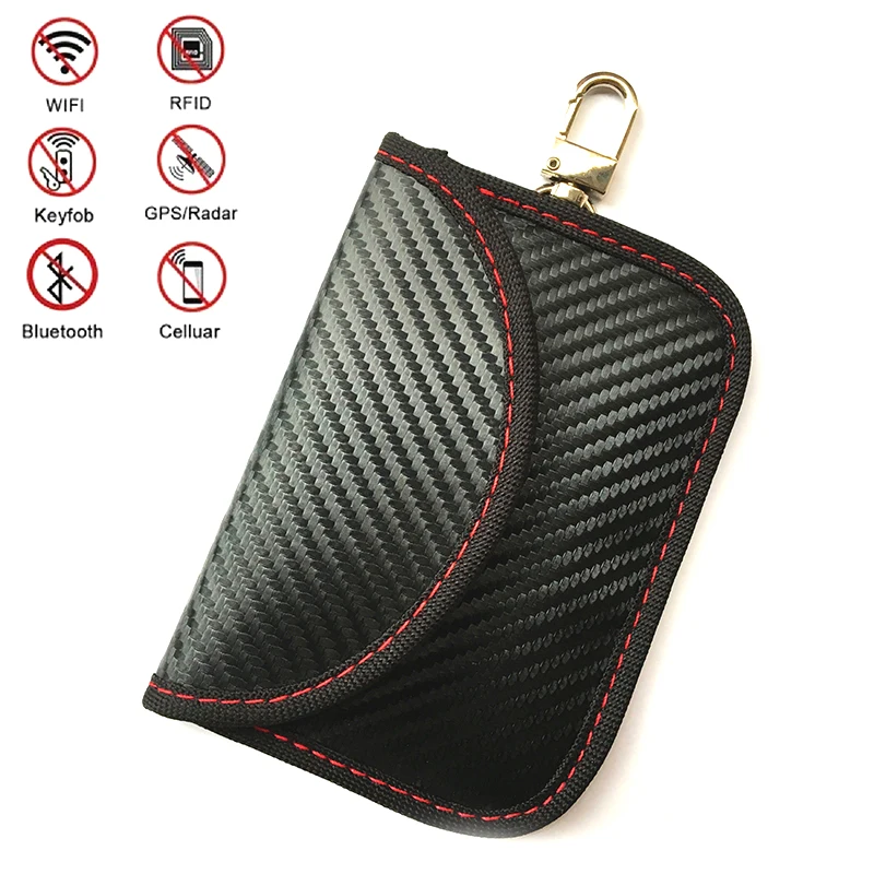 Faraday Keys Bags RFID Signal Blocker Protector Card FOB Signal Shielding Case Keyless Entry Car for Privacy Protection BAG1066 
Faraday Keys Bags RFID Signal Blocker Protector Card FOB Signal Shielding Case Keyless Entry Car for Privacy Protection BAG1066